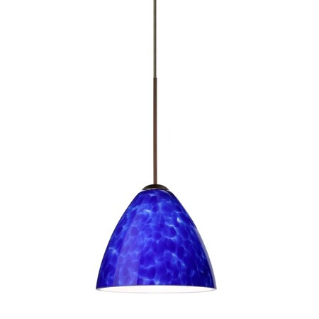 Besa Lighting Besa Pendant Mia Bronze Blue Cloud 1x50W Halogen 1XC-177986-BR